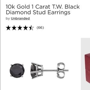 10K Gold, black diamond earrings!